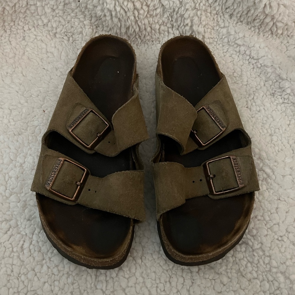 BIRKENSTOCK ARIZONA SUEDE LEATHER THYME SIZE 8-8.5/39